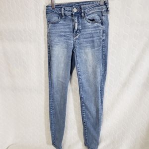 American Eagle High Rise Jegging Blue Jean 4Short